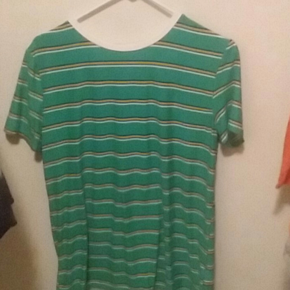 Striped green and yellow shirt